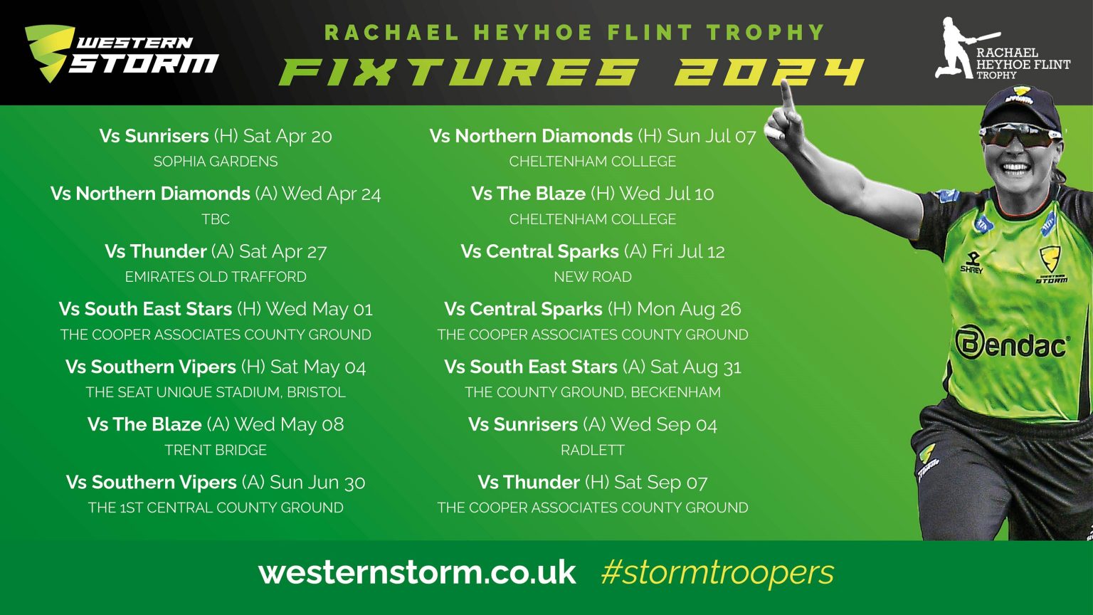 2024 Fixtures Revealed Western Storm